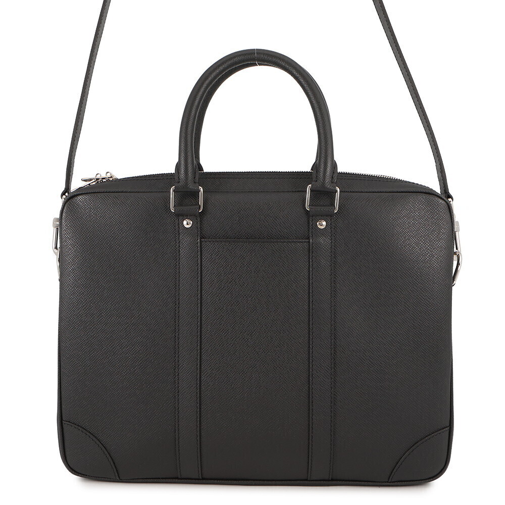 Louis Vuitton Taiga Porte Documents Voyage Business Bag Black